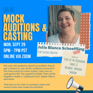 Mock Auditions & Casting with Julia Bianco Schoeffling!