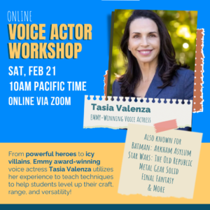 VO Workshop with Tasia Valenza!