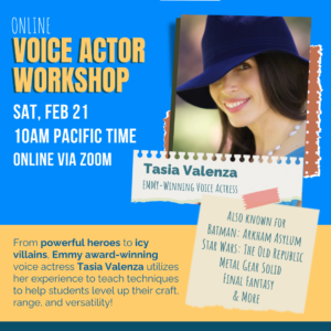VO Workshop with Tasia Valenza!