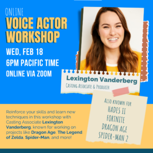 VO Workshop with Lexington Vanderberg!