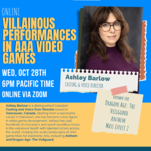 Villainous Performances in AAA Video Games with Ashley Barlow!