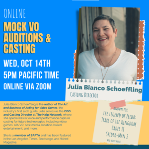 Mock Auditions & Casting with Julia Bianco Schoeffling!