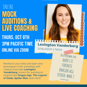 Mock Auditions & Live Coaching with Lexington Vanderberg!